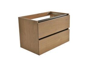Wastafelonderkast Wiesbaden OAK 60x45cm⎢Eikenhout⎢2 lades - 1 uitsparing - 38.3590