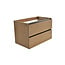 Wiesbaden Wastafelonderkast Wiesbaden OAK 60x45cm⎢Eikenhout⎢2 lades - 1 uitsparing - 38.3590