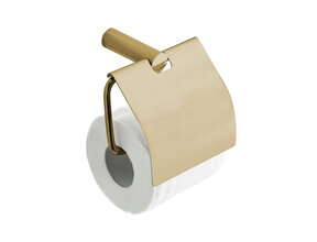 Toiletrolhouder met klep⎢Wiesbaden Ida⎢Geborsteld Messing - 28.5021