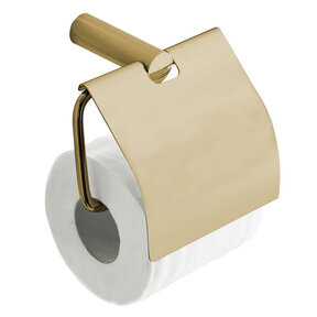 Toiletrolhouder met klep⎢Wiesbaden Ida⎢Geborsteld Messing - 28.5021