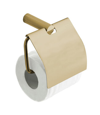 Wiesbaden Toiletrolhouder met klep⎢Wiesbaden Ida⎢Geborsteld Messing - 28.5021