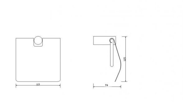 Toiletrolhouder met klep⎢Wiesbaden Ida⎢Gunmetal - 28.7021