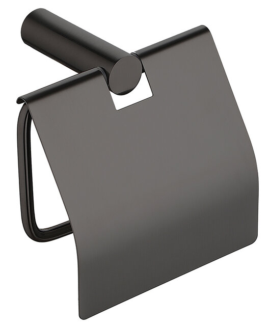 Toiletrolhouder met klep⎢Wiesbaden Ida⎢Gunmetal - 28.7021