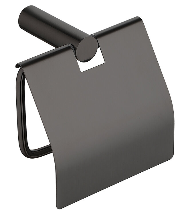 Wiesbaden Toiletrolhouder met klep⎢Wiesbaden Ida⎢Gunmetal - 28.7021