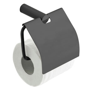 Toiletrolhouder met klep⎢Wiesbaden Ida⎢Gunmetal - 28.7021