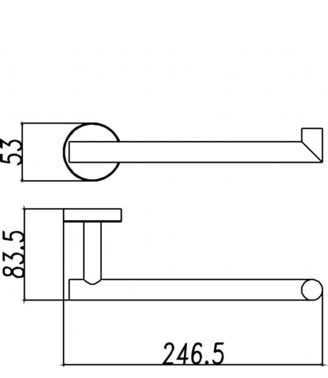 Handdoekhouder 25cm⎢Wiesbaden 304 RVS - 24.3822