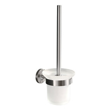 Toiletborstel met houder mat glas/RVS⎢Wiesbaden 304 RVS - 24.3823