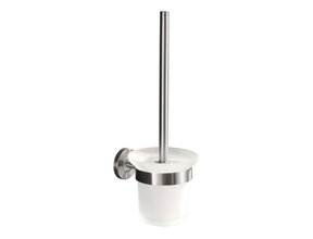 Toiletborstel met houder mat glas/RVS⎢Wiesbaden 304 RVS - 24.3823