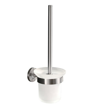 Wiesbaden Toiletborstel met houder mat glas/RVS⎢Wiesbaden 304 RVS - 24.3823