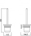 Toiletborstel met houder mat glas/RVS⎢Wiesbaden 304 RVS - 24.3823