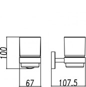 Beker met houder⎢Wiesbaden 304 RVS - 24.3824