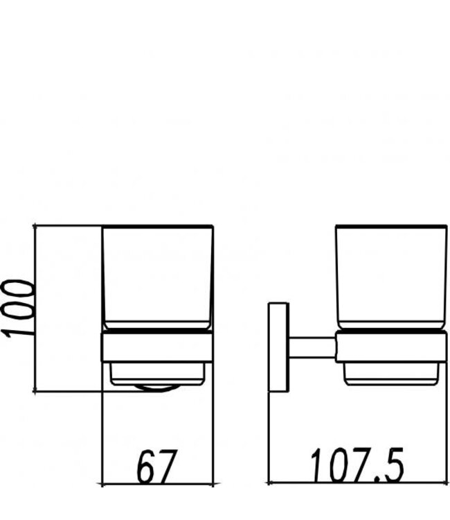 Beker met houder⎢Wiesbaden 304 RVS - 24.3824