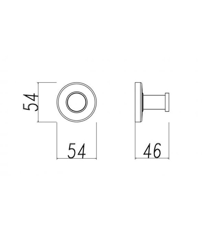 Handdoekhaak groot⎢Wiesbaden 304 RVS - 24.3826