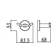 Handdoekhaak groot Dubbel⎢Wiesbaden 304 RVS - 24.3827 Handdoekhaak groot Dubbel⎢Wiesbaden 304 RVS - 24.3827