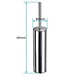 Toiletborstel met houder ⎢Wiesbaden BRUSH 304 RVS -  24.3850