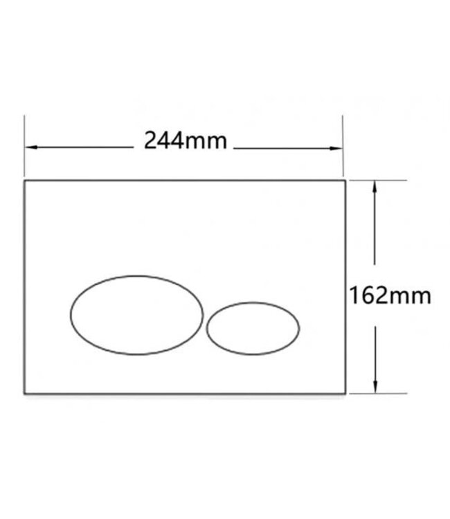 Bedieningspaneel Geborsteld Staal⎢Wiesbaden X32 Metal⎢Geschikt voor o.a. Geberit UP320 inbouwreservoir - 32.4673