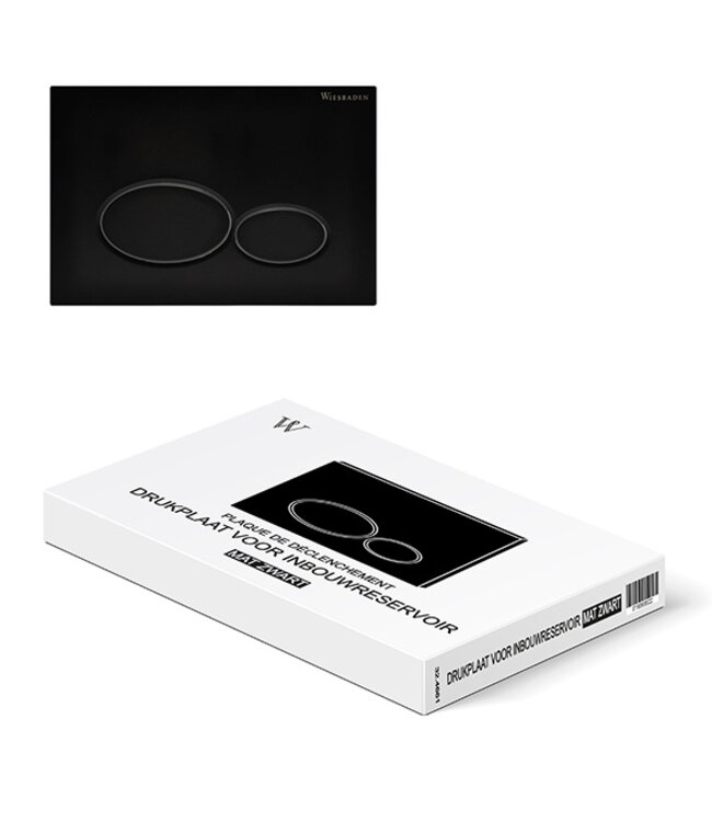 Bedieningspaneel Mat Zwart⎢Wiesbaden X32⎢Geschikt voor o.a. Geberit UP320 inbouwreservoir - 32.4661