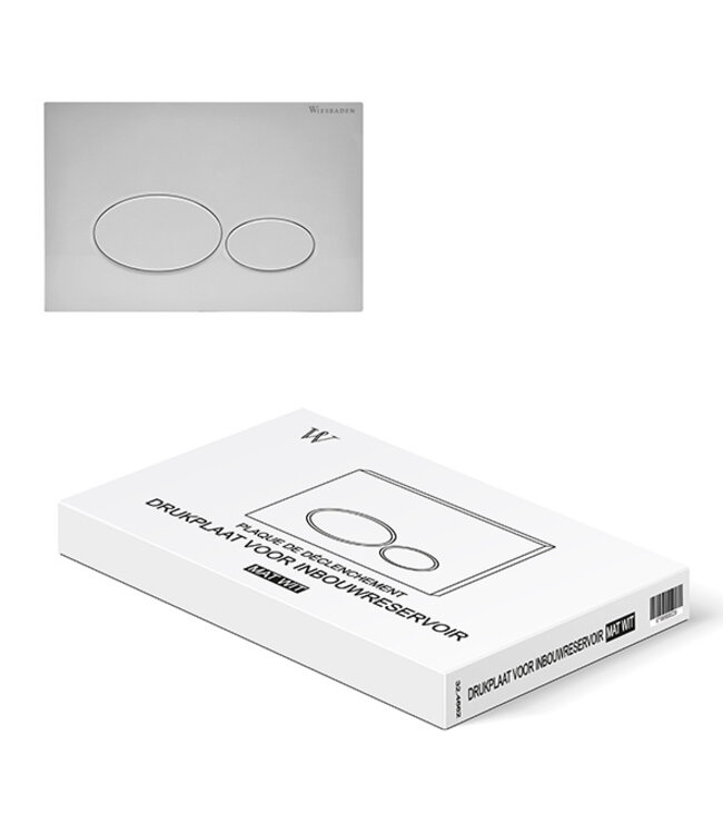 Bedieningspaneel Mat Wit⎢Wiesbaden X32⎢Geschikt voor o.a. Geberit UP320 inbouwreservoir - 32.4662