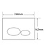 Bedieningspaneel Glans Wit⎢Wiesbaden X32⎢Geschikt voor o.a. Geberit UP320 inbouwreservoir - 32.4660
