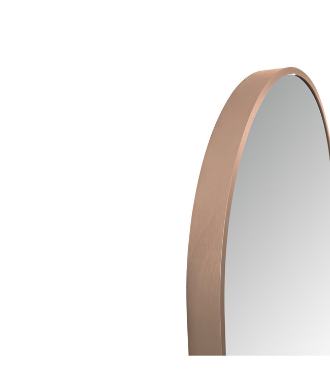 Spiegel Ovaal⎢Aloni Olyphia 50x100cm Geborsteld koper⎢met LED - dimbaar en spiegelverwarming