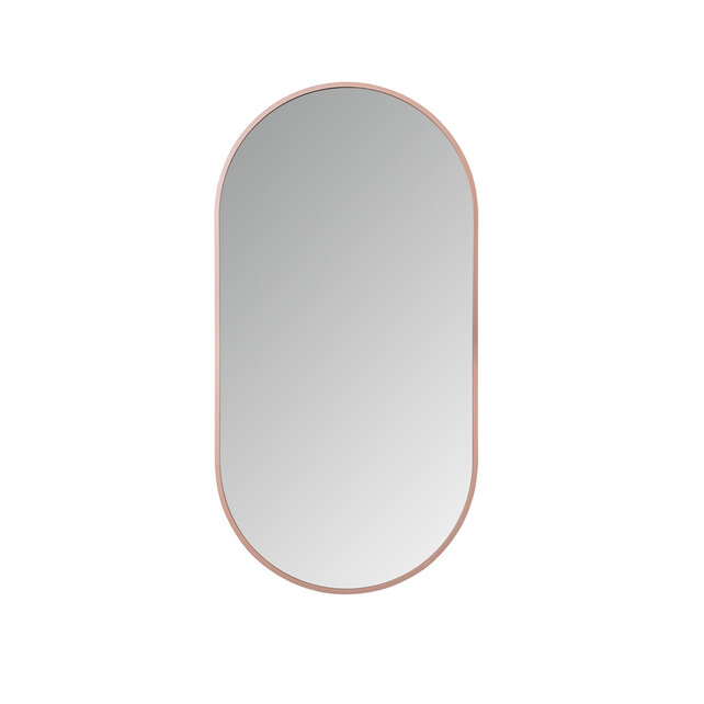 Spiegel Ovaal⎢Aloni Olyphia 50x100cm Geborsteld koper⎢met LED - dimbaar en spiegelverwarming