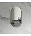 Spiegel Ovaal⎢Aloni Olyphia 50x100cm Geborsteld Goud⎢met LED - dimbaar en spiegelverwarming