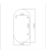 Spiegel Ovaal⎢Aloni Olyphia 50x100cm Mat Zwart⎢met LED - dimbaar en spiegelverwarming