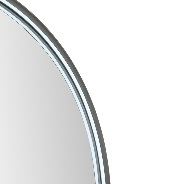 Spiegel Ovaal⎢Aloni Olyphia 50x100cm Mat Zwart⎢met LED - dimbaar en spiegelverwarming