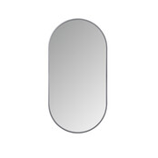 Spiegel Ovaal⎢Aloni Olyphia 50x100cm Gunmetal⎢met LED - dimbaar en spiegelverwarming