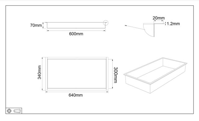 Nisjes badkamer Geborsteld goud⎢60x30x7cm⎢Inbouwnis Douche