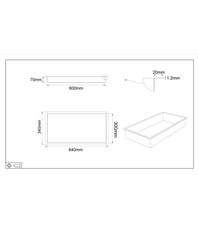 Nisjes badkamer Geborsteld goud⎢60x30x7cm⎢Inbouwnis Douche