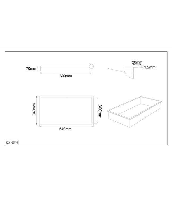 Nisjes badkamer Mat Zwart⎢60x30x7cm⎢Inbouwnis Douche