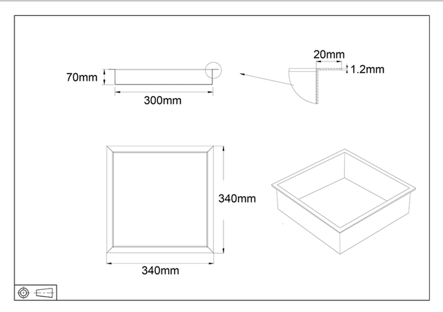 Nisjes badkamer Geborsteld Koper⎢30x30x7cm⎢Inbouwnis Douche