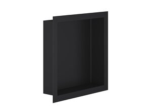 Nisjes badkamer Mat Zwart⎢30x30x7cm⎢Inbouwnis Douche