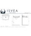 Wastafel Infinity Petrol Groen⎢Isvea Opbouw wasbak 55cm⎢met kraangat zonder overloop