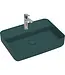 Wastafel Infinity Petrol Groen⎢Isvea Opbouw wasbak 55cm⎢met kraangat zonder overloop
