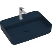 Wastafel Infinity Mat Blauw⎢Isvea Opbouw wasbak 55cm⎢met kraangat zonder overloop Wastafel Infinity Mat Blauw⎢Isvea Opbouw wasbak 55cm⎢met kraangat zonder overloop