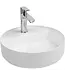 Isvea Wastafel Infinity Rond Glans Wit⎢Isvea Opbouw wasbak 42cm⎢met kraangat zonder overloop