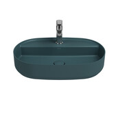 Wastafel Infinity Ovaal Mat Petrol Groen⎢Isvea Opbouw wasbak 60cm⎢met kraangat zonder overloop Wastafel Infinity Ovaal Mat Petrol Groen⎢Isvea Opbouw wasbak 60cm⎢met kraangat zonder overloop