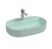 Wastafel Infinity Ovaal Mat Mint Groen⎢Isvea Opbouw wasbak 60cm⎢met kraangat zonder overloop Wastafel Infinity Ovaal Mat Mint Groen⎢Isvea Opbouw wasbak 60cm⎢met kraangat zonder overloop