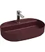 Wastafel Infinity Ovaal Bordeaux Rood⎢Isvea Opbouw wasbak 60cm⎢met kraangat zonder overloop