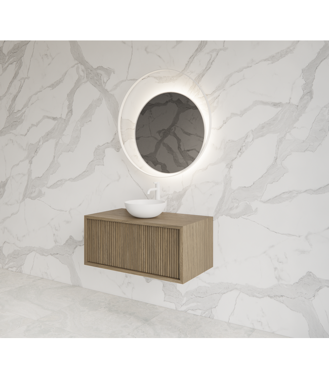 Wastafelmeubel 60cm Ash Gray⎢Gliss Heronimus⎢1 softclose lade