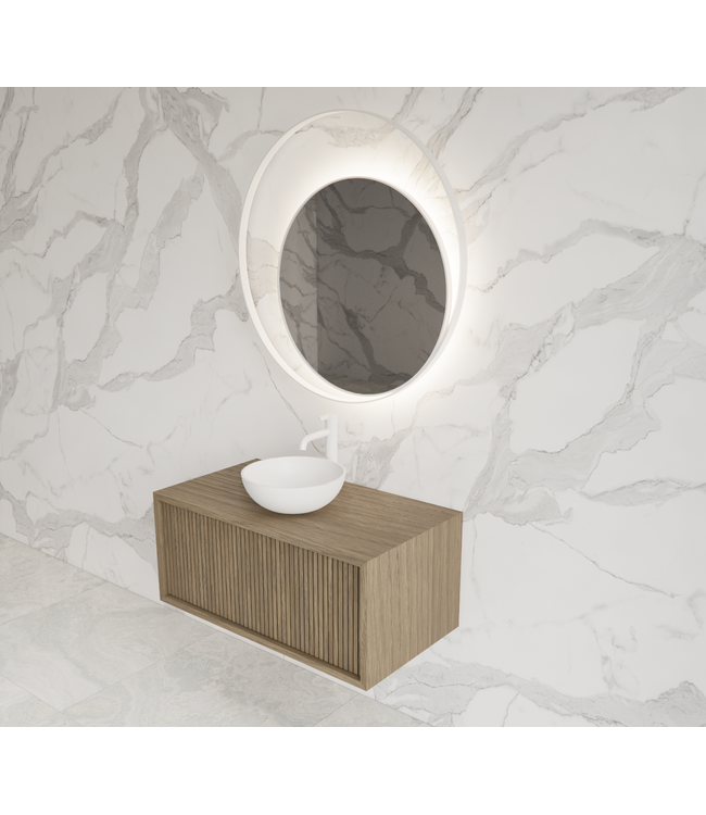 GLISS DESIGN Wastafelmeubel 60cm Ash Gray⎢Gliss Heronimus⎢1 softclose lade