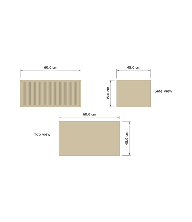 GLISS DESIGN Wastafelmeubel 60cm Ash Gray⎢Gliss Heronimus⎢1 softclose lade