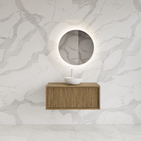 Wastafelmeubel 60cm Castle Brown⎢Gliss Heronimus⎢1 softclose lade