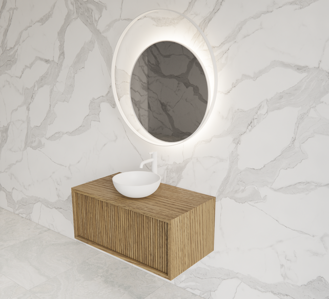 Wastafelmeubel 60cm Castle Brown⎢Gliss Heronimus⎢1 softclose lade Wastafelmeubel 60cm Castle Brown⎢Gliss Heronimus⎢1 softclose lade