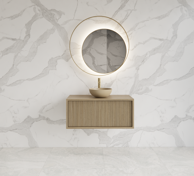 Wastafelmeubel 60cm Corn Silk⎢Gliss Heronimus⎢1 softclose lade