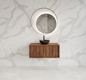 Wastafelmeubel 70cm Walnut⎢Gliss Heronimus⎢1 softclose lade Wastafelmeubel 70cm Walnut⎢Gliss Heronimus⎢1 softclose lade