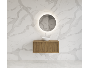 Wastafelmeubel 70cm Castle Brown⎢Gliss Heronimus⎢1 softclose lade