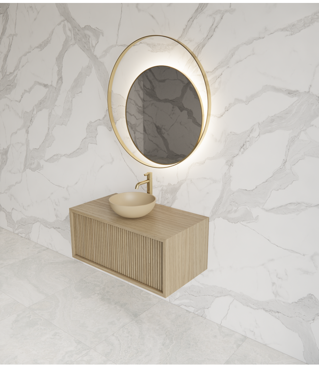 GLISS DESIGN Wastafelmeubel 70cm Corn Silk⎢Gliss Heronimus⎢1 softclose lade